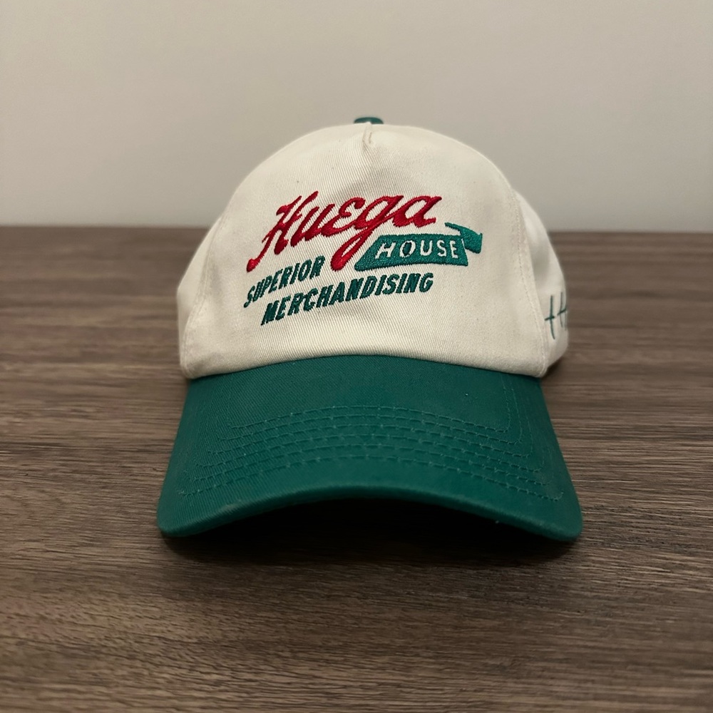 Huega House White and Green Cap